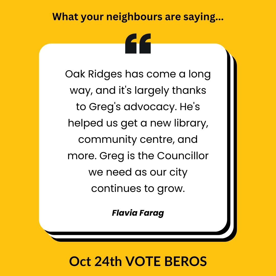gregberos's tweet photo. I say it often and I'll continue saying it: putting Oak Ridges first is always my priority. Thank you Flavia for your support and kind words!
#RichmondHill #OakRidges #onpoli https://t.co/TLlTOkbNht