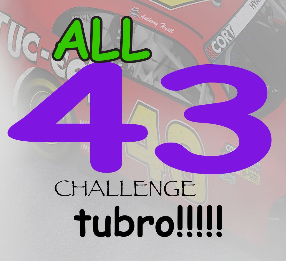 OK we’ll make our own graphic. congrations to turbo on doing the unthinkable. 

the first CORT driver to finish in all 43 spots after a gutsy 42nd place finish at talladega
