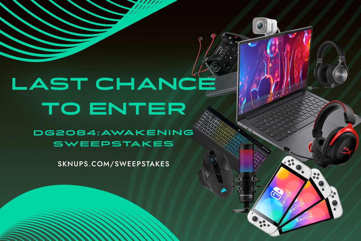 sknupsgg's tweet photo. Get hyped! 

We will be announcing the first 4 winners for our Daily prizes in the DG2084 Sweepstakes at 4pm UK today! Good luck everyone - Sweepstakes close 24th Oct

#DG2084 https://t.co/btXurIIhNU