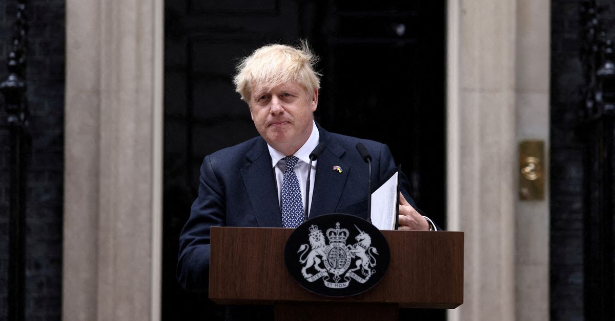 Reuters's tweet photo. Boris Johnson expected to stand in contest to replace UK PM Truss - Times https://t.co/pP8qS1cRJW https://t.co/3drxQp7obf