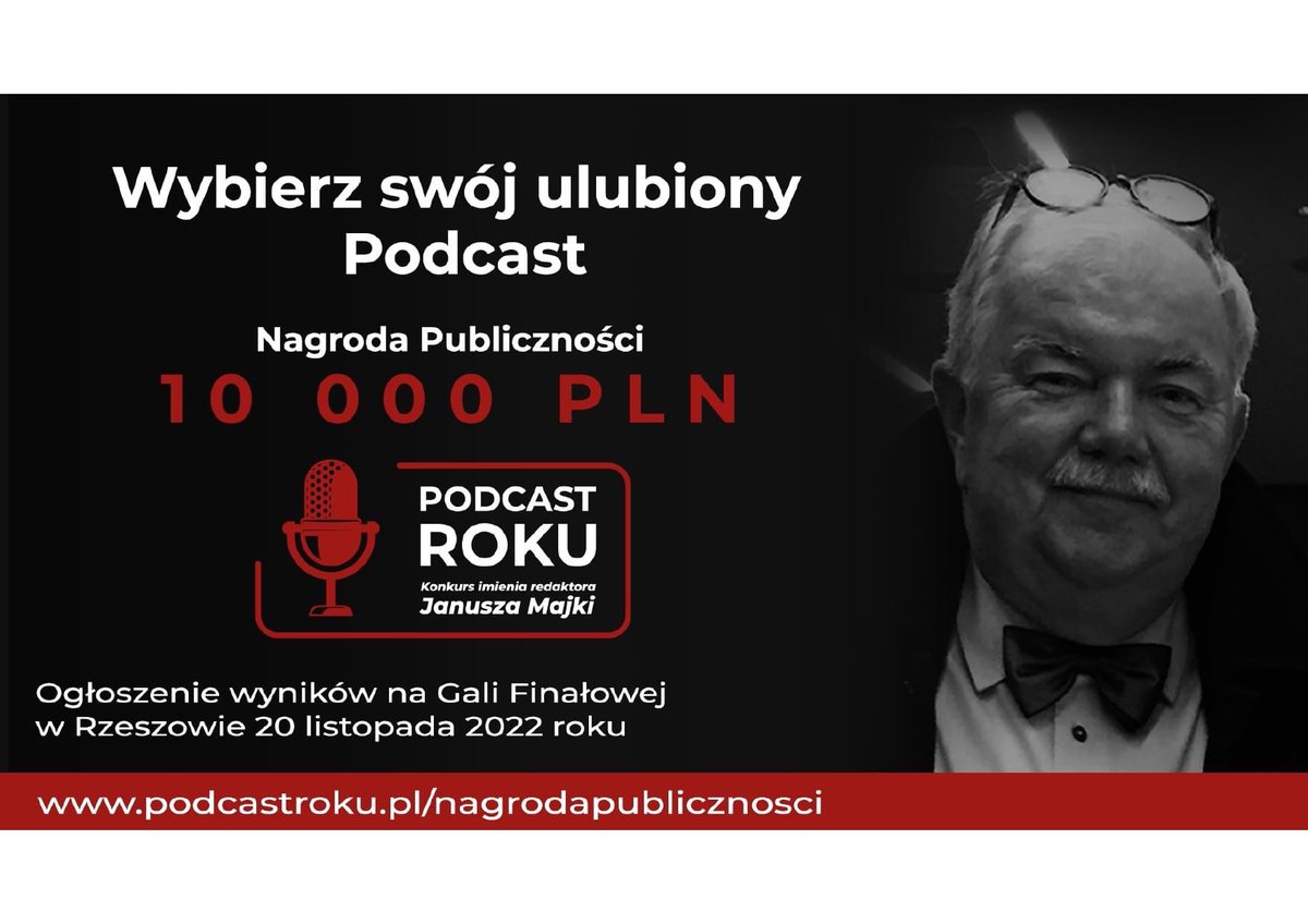 podcastroku's tweet image. 🧵🧵🧵
Podcast Roku 2022– znamy już wszystkie 18 nominacji w 5 kategoriach. Rozdanie nagród o wartości aż 90 000 złotych odbędzie się 20.11  na Gali Finałowej w Rzeszowie. Dziś natomiast na stronie podcastroku.pl rozpoczyna się 4–tygodniowe głosowanie na ulubiony Podcast