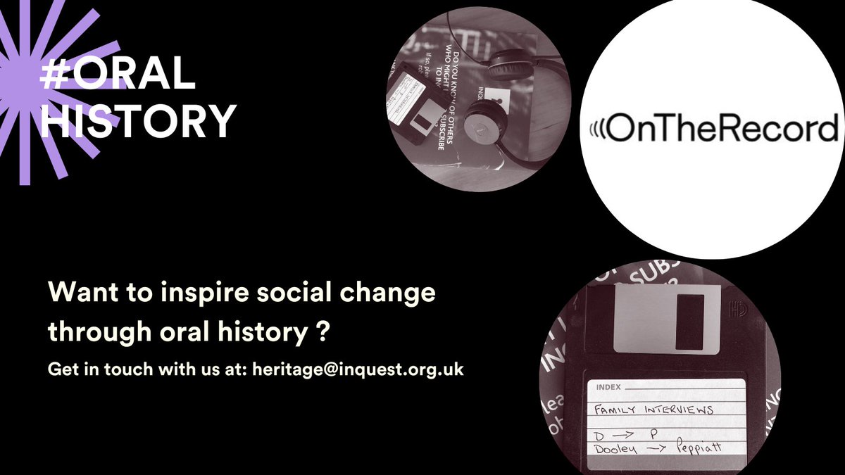 We're celebrating 40 years at INQUEST. We'll be working with @ontherecordcic to record interviews with families, staff, lawyers & others that we've worked with along the way. On 19 November, there'll be bespoke training for family members. More info here bit.ly/inquestoralhis…