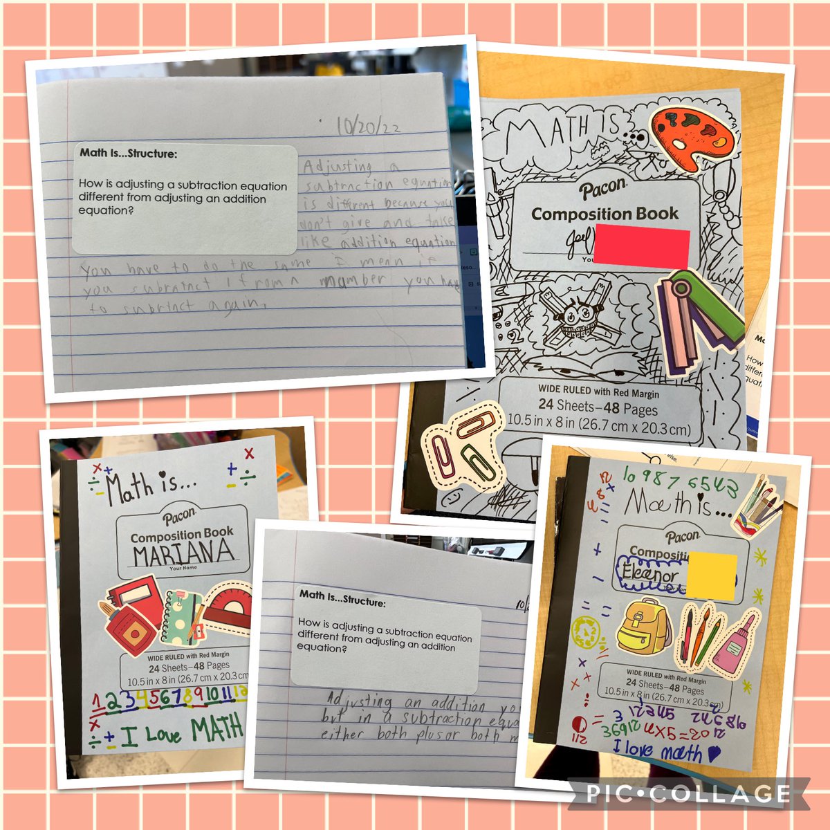 4deppertga's tweet photo. Math is…reflecting! 3D started their “Math is” journals to help them think and write about the 8 math practices. #greenacrespride https://t.co/Fa9qqJE4RL