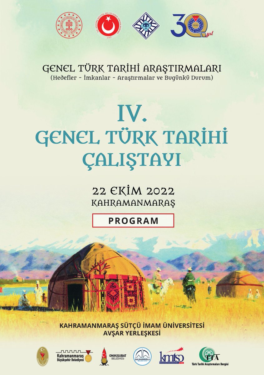 <a href="/TCKulturTurizm/">T.C. Kültür ve Turizm Bakanlığı</a>  <a href="/TcYuksekKurum/">Atatürk Kültür, Dil ve Tarih Yüksek Kurumu</a>  <a href="/ttkgovtr/">Türk Tarih Kurumu</a> <a href="/ksuedutr/">Kahramanmaraş Sütçü İmam Üniversitesi</a> <a href="/buyuksehirkm/">Kahramanmaraş Büyükşehir</a> <a href="/onikisubatbeltr/">Onikişubat Belediyesi</a>  <a href="/BelDulkadiroglu/">Dulkadiroğlu Belediyesi</a> <a href="/kmtso_tr/">Kahramanmaraş Ticaret ve Sanayi Odası - KMTSO</a> @TTA__dergisi <a href="/orhandoganksu/">Orhan Doğan 🇹🇷</a>