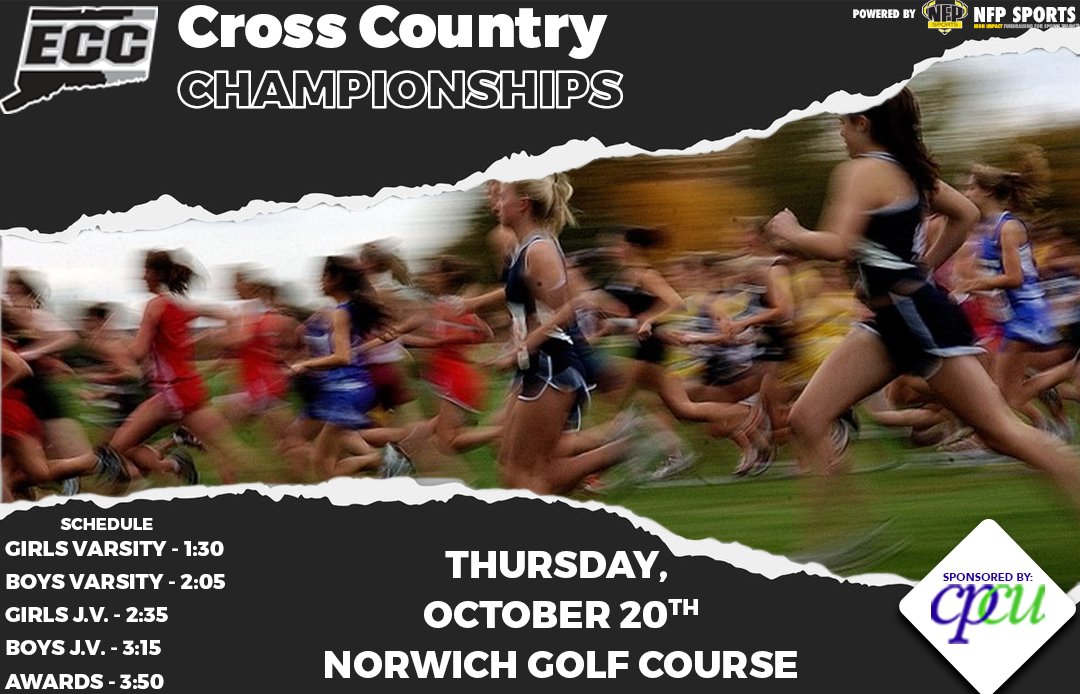 GoECCAthletics's tweet photo. Today is the day! The @GoECCAthletics Cross Country Championships begin in a few hours. Get live results on https://t.co/mnbaQqwGc7. Big thanks to our official conf. tournament sponsor #CorePlusFCU @NFP_CTEast #eccnation https://t.co/0O8LTRUx7P
