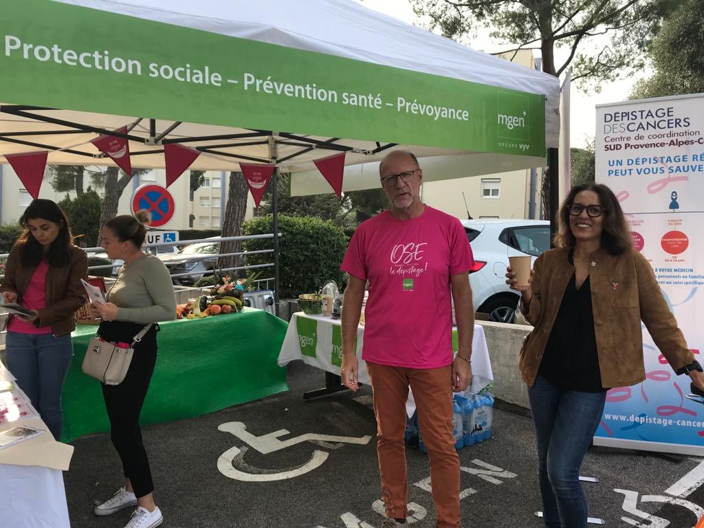 MGEN partenaire de la ligue contre le cancer et du centre de dépistage des cancers, antenne 06 dans le cadre d’octobre rose au centre médical et dentaire MGEN de Nice ⁦@groupe_mgen⁩ ⁦<a href="/LaMut_fr/">La Mut' - Mutualité Française PACA SSAM</a>⁩ ⁦<a href="/laliguecancer/">La Ligue contre le cancer</a>⁩ ⁦<a href="/Groupe_VYV/">Groupe VYV</a>⁩