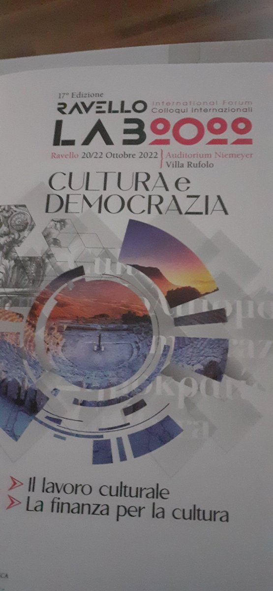 ClaudioBocci's tweet photo. Iniziano i lavori di #RavelloLab, i colloqui internazionali che dal 2006 realizzano #intelliggenzaconnettiva https://t.co/P6jo1ogy0H