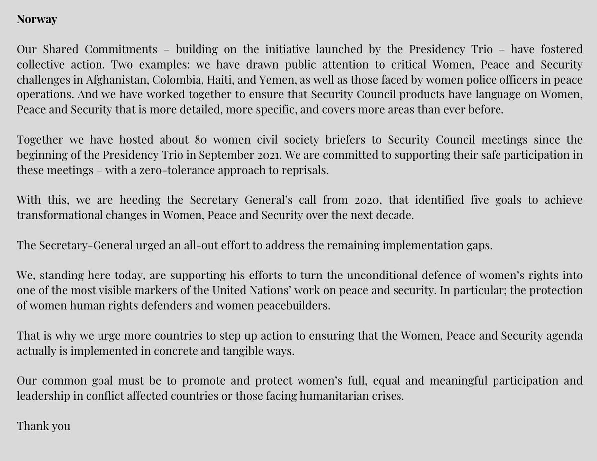 🇦🇱🇧🇷🇪🇨🇫🇷🇬🇦🇰🇪🇮🇪🇳🇪🇳🇴🇲🇹🇨🇭🇦🇪🇬🇧gathered in our common goal of ensuring that the: 🔹#WPS agenda is fully & meaningfully integrated into all aspects of SC’s work 🔹voices of women are heard 🔹crucial work of #women peacebuilders and human rights defenders is supported. Press Stakeout👇