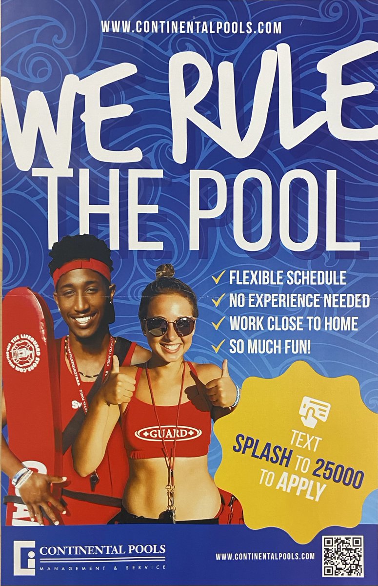 SharonGuidance's tweet photo. Looking for employment with flexible schedule?  
@CPI_Pools is hiring.  Stop by the counseling office for more information. https://t.co/sEnRVMgyJz