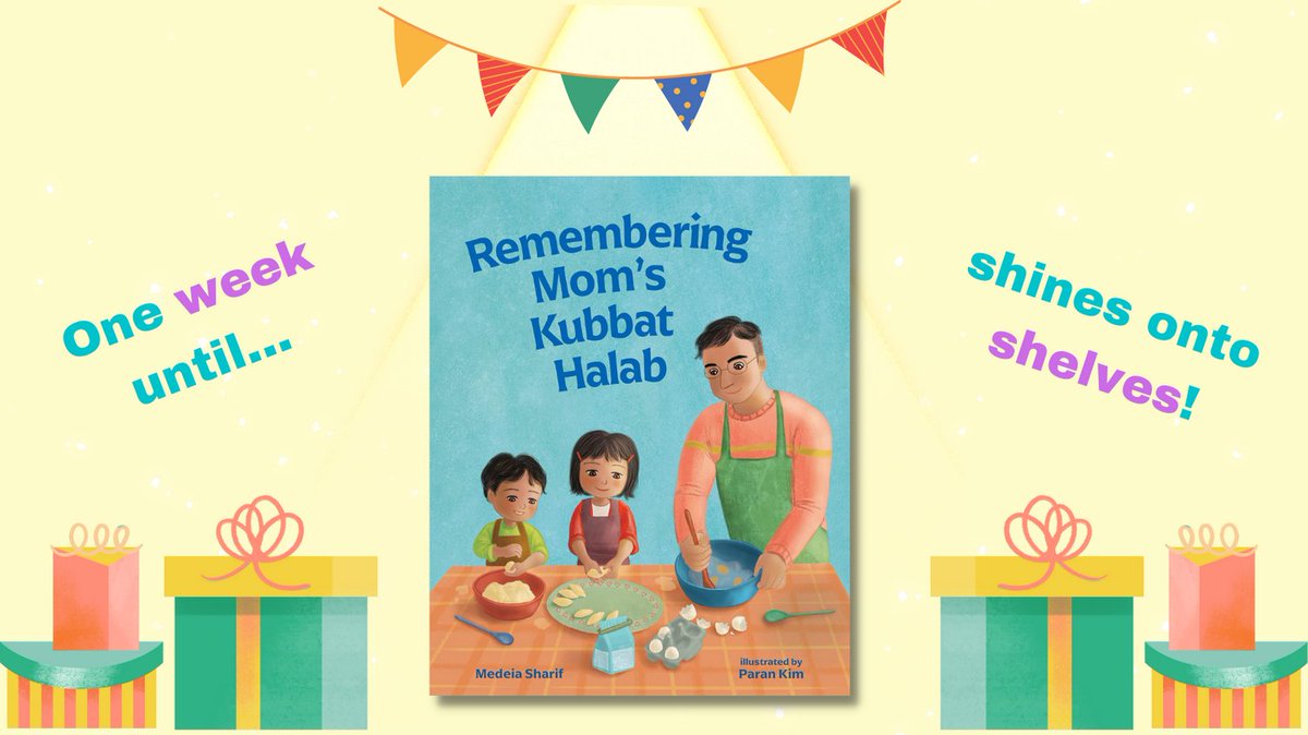 PBsunrays's tweet photo. This sweet #grief & #loss themed #picturebook is available to order! REMEMBERING MOM’S KUBBAT HALAB, written by @medeiasharif, illus by @paran_ink! #diversity #family #MiddleEast #kubbat #kurdish https://t.co/hKjOOeye6O
