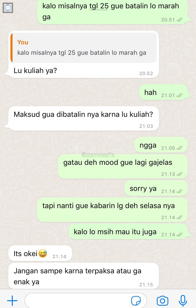 convomfs's tweet photo. 💭 ini orang dewasa banget ya allah padahal gue yang ajak keluar, gue juga yang batalin tanpa kasih tau dia alasan nya. 

<tiba2 duit simpenan gue di pinjem semua sama ortu dan blm di ganti sama sekali> 😔 https://t.co/QLqAgOXfRJ