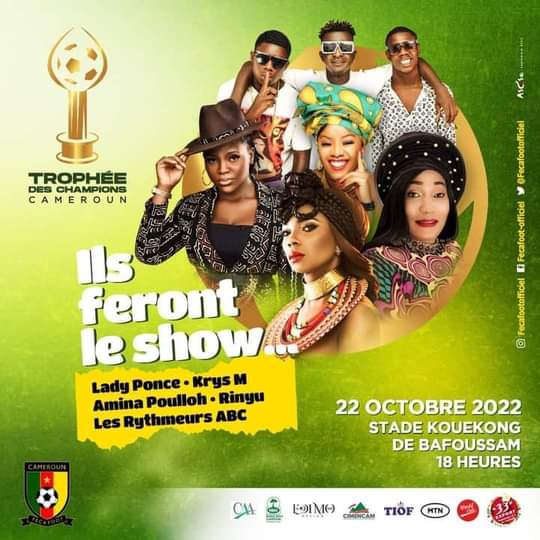 SportRama1's tweet photo. #TrophéedesChampions 🇨🇲
Les artistes musiciens qui performeront à l'occasion de ce
match tant attendu opposant @BamboutosMbouda à @FcCoton.
📆 22/10/2022
🏟️ Stade Kouekong
📍Bafoussam
#SportRama
#TDC2022
#BAMCOT https://t.co/xd91lVICIH