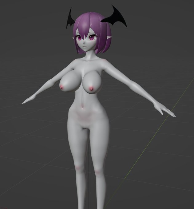 肌の赤みを塗りました
ベースの色は後で決める気でしたが、真っ白でもいい気がしてきました 