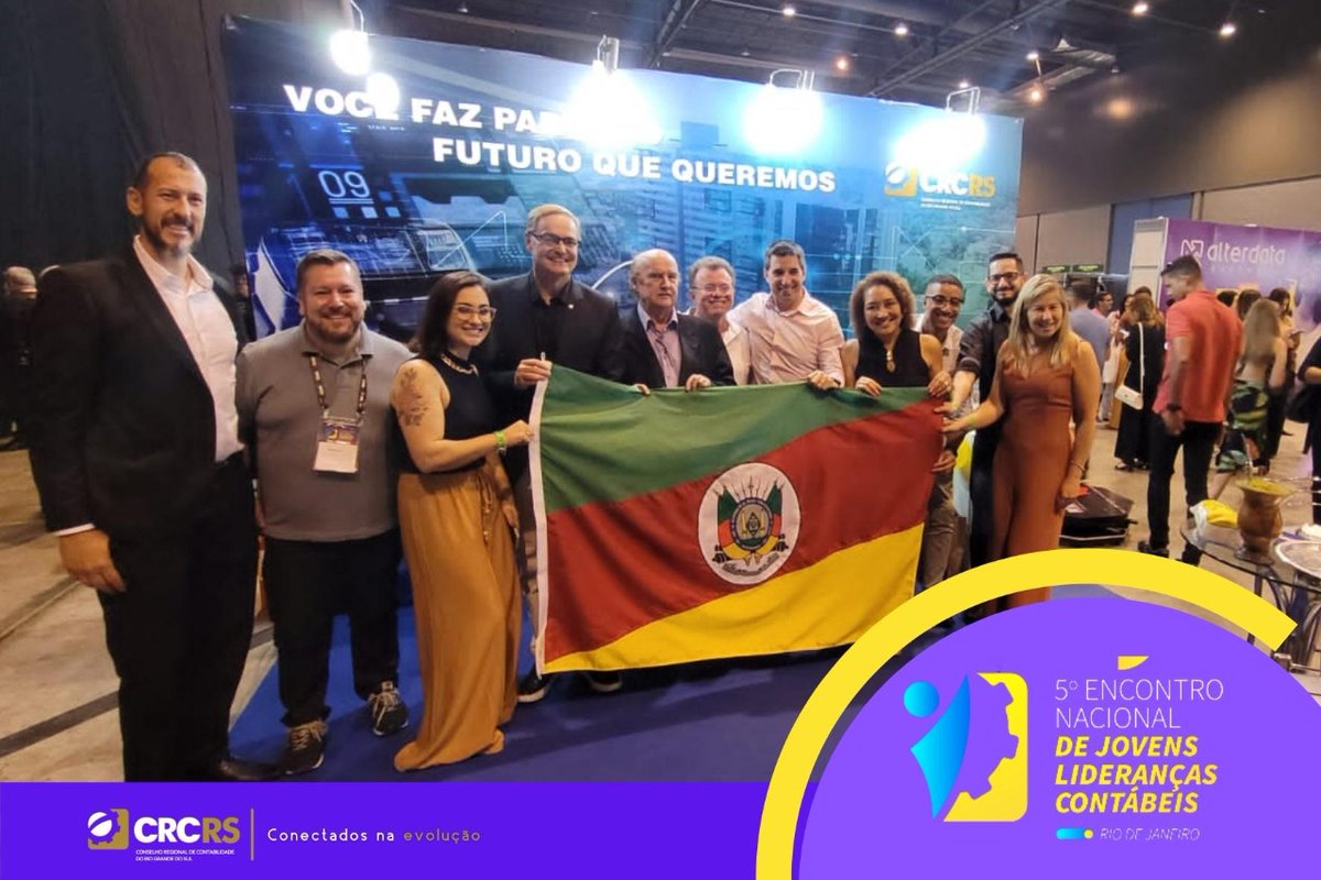 CRCRS_Oficial's tweet photo. Representantes do RS participam do 5º Encontro Nacional de Jovens Lideranças Contábeis, 20 e 21/10, no Riocentro (RJ).
O evento conta com a presença de grandes líderes da área contábil e programação diversificada.
#crcrs #conectadosnaevolucao #enjlc #riocentro https://t.co/4q5wKH44UY