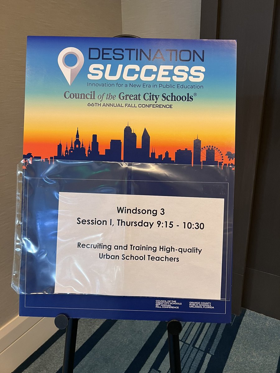 Presenting at @GreatCitySchls today! Our first session was about our PDCP program and how we support teachers on a temporary certificate to obtain their professional teaching certificate. @ocpsPL #ocpsCAO #CGCS22 @kwani_woods