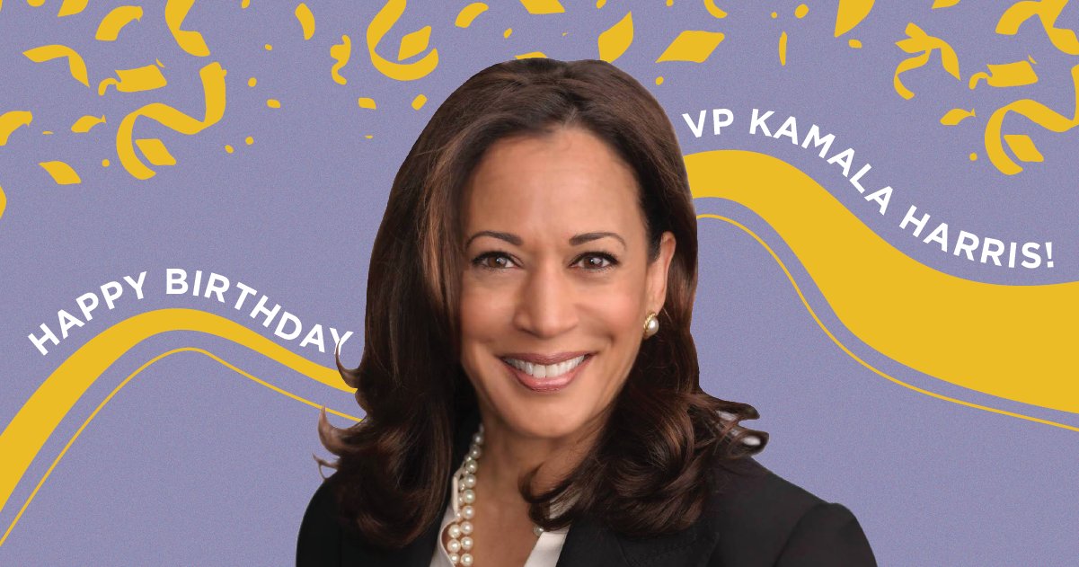 Happy birthday Kamala Harris! Wishing her a wonderful day 