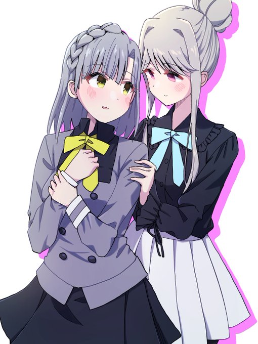 色変えしてみたかった百合子と朋花(+通常色)。 