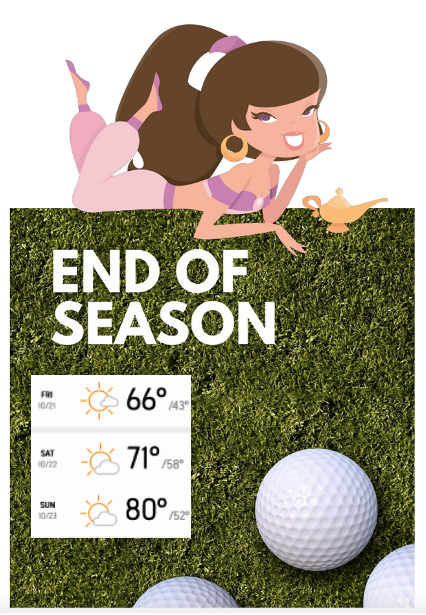 teetimespress's tweet photo. Can you believe it?  The golf season may be coming to an end much to the disappointment of all our readers.  It has been an incredible year for golf.  The Genie still has some great deals to save you money on golf! https://t.co/JoxRunwp9q https://t.co/SMxJFXgSxG