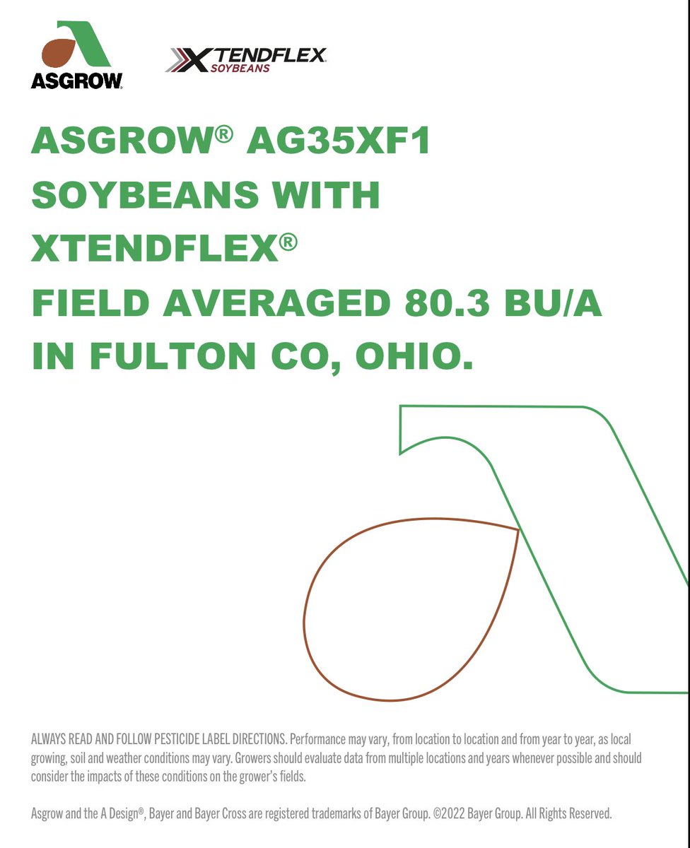 Best ever soybean field average for this farmer in Fulton Co, OH! 

80 acre field going 80.3 with AG35XF1. This beans specialty is putting $$$ in your pocket! 

#bayerup #onemorebushel 
<a href="/DKCAS_MI/">DEKALB/Asgrow Michigan</a> <a href="/Asgrow_DEKALB/">DEKALB Asgrow Seed</a>
