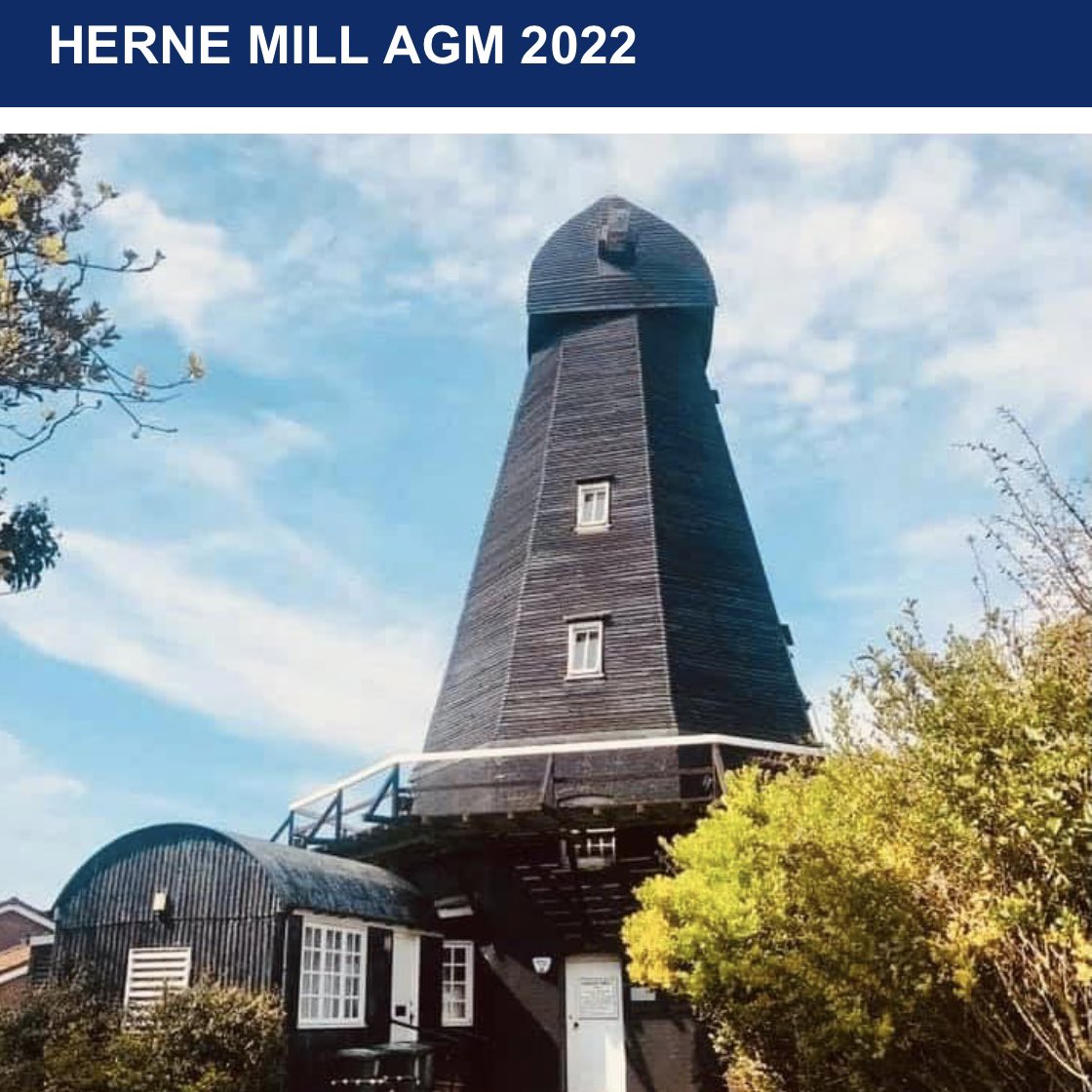 HerneMillKent's tweet photo. Come along to our Annual General Meeting to reflect on 2022 at #HerneMill.
Friday 25th November 2022 at 7:30pm
Updates on our #historic #landmark, what we have been up to in 2022, renew your Friends of Herne Mill membership & see who will be awarded #Volunteer of the Year! https://t.co/i1PrZmM1So