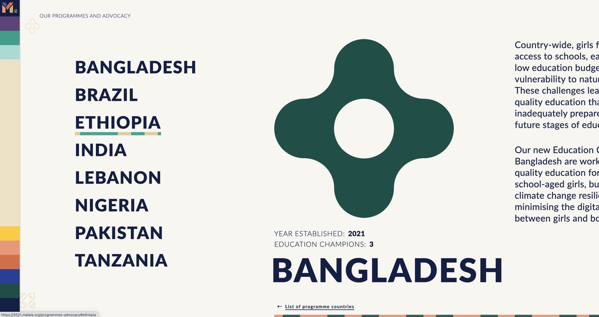 CommArts's tweet photo. WEBPicks: Designed by @LanguageDept and developed by CodeZone, @MalalaFund’s 2021–22 annual report microsite features elegant visual storytelling throughout. https://t.co/8n0FaqjwtA https://t.co/Il6HqZpg8h