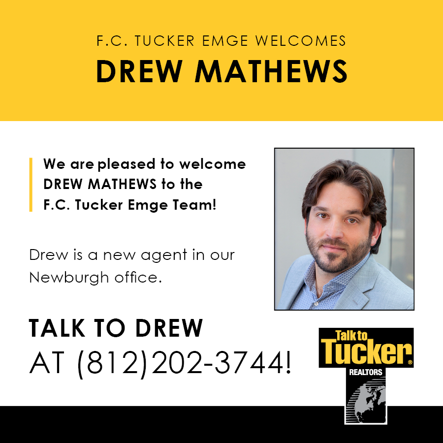 fctuckeremge's tweet photo. Drew Mathews has joined the F.C. Tucker Emge office as a REALTOR®/Broker with The Ken Haynie Team. Welcome, Drew! We're excited to have you on the Tucker Team! #newagent #bestrealestateagent #evansvillerealestate #evansvillerealtor #newburghrealtor #fctuckeremge #letstalk https://t.co/MHN4jFm7xJ