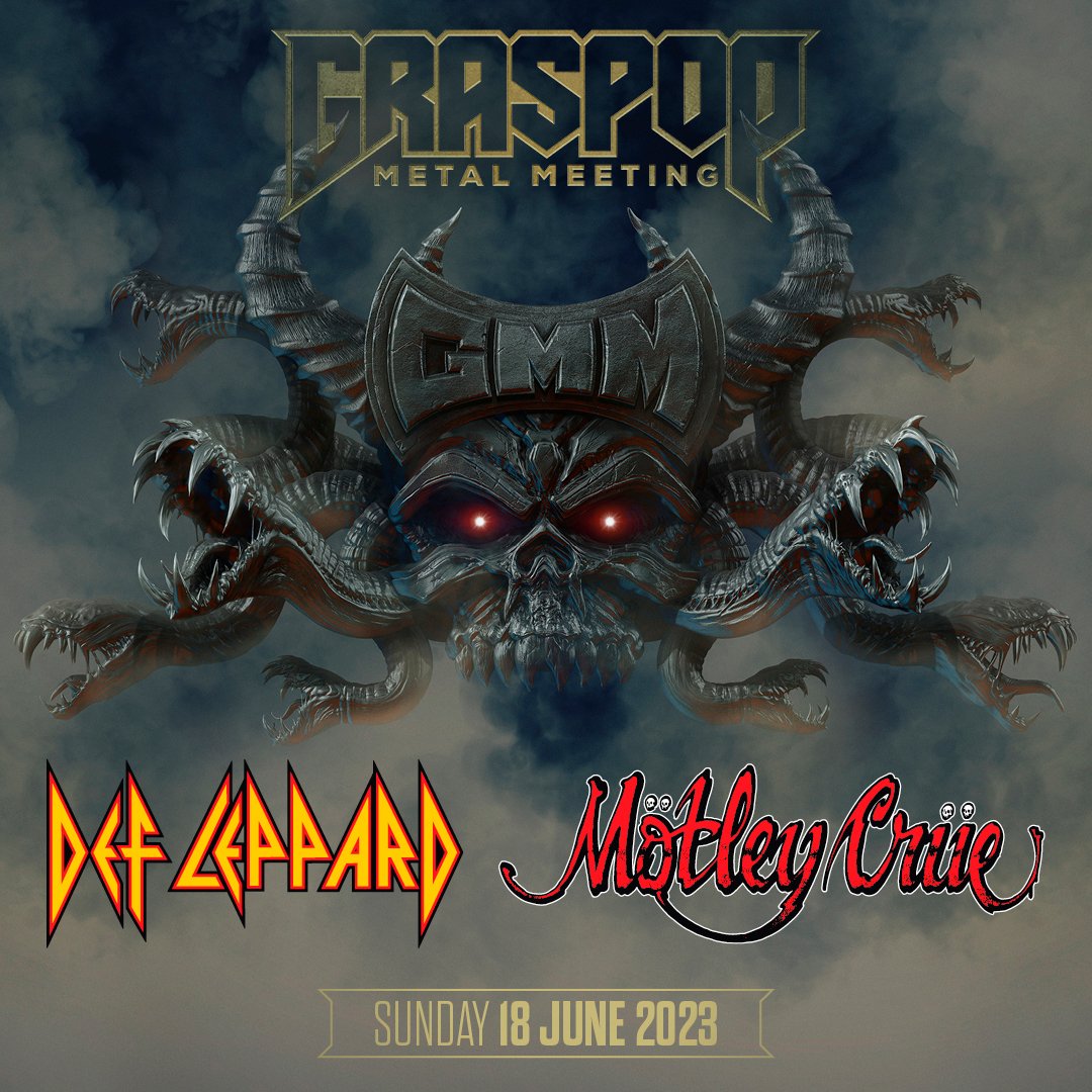 Yes...First  headliners are in. Let’s Get Rocked and Shout at the Devil! 🤘😈 We are pleased to finally announce on Sunday 18 June 2023 <a href="/DefLeppard/">Def Leppard</a> will close proceedings on the South Stage with <a href="/MotleyCrue/">Mötley Crüe</a> doing the honours on the North Stage.🔥 #GMM23