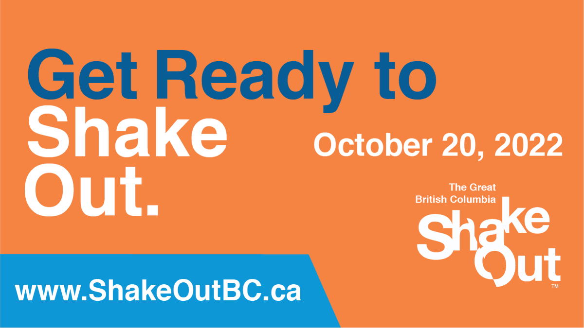 NorthSaanich's tweet photo. Did you feel that? It's not an earthquake this time… But it could be in the future. The Great BC Shakeout is almost here! Earthquakes don’t come with a conveniently timed social media post from your municipality, so it’s good to host a drill when possible! #Shakeout2022 https://t.co/Rq65EXwH3H