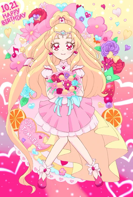 はぐたん&キュアトゥモローちゃんお誕生日おめでとう～#はぐたん生誕祭2022 #キュアトゥモロー生誕祭2022過去絵 