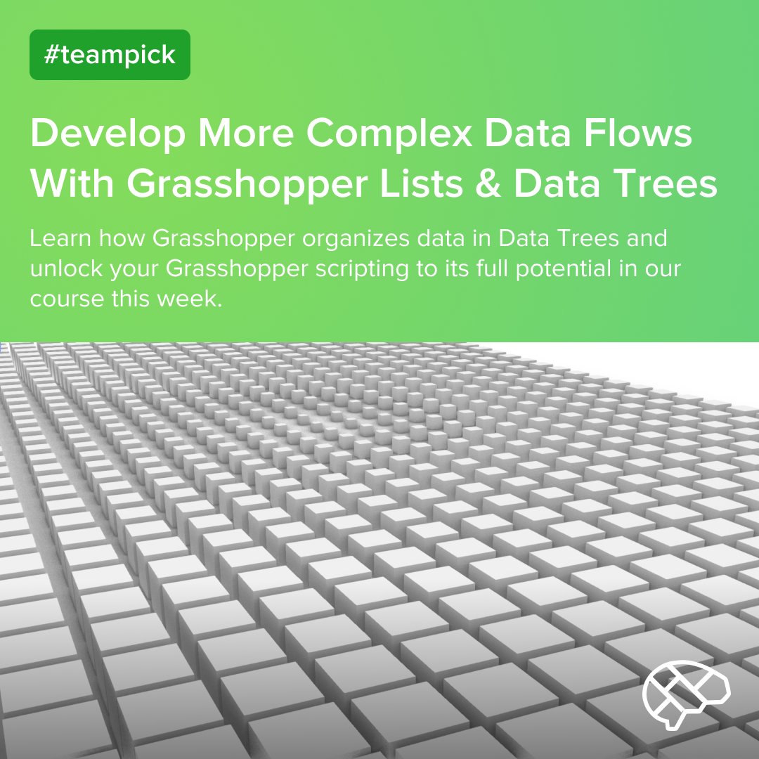 ThinkParametric's tweet photo. Learn how Grasshopper organizes data in so called Data Trees and be able to use Grasshopper to its full potential this week.
Get started here:
https://t.co/4NUrdKiiNh
#grasshopper3d #parametricdesign #datatree https://t.co/yailj5z1ox