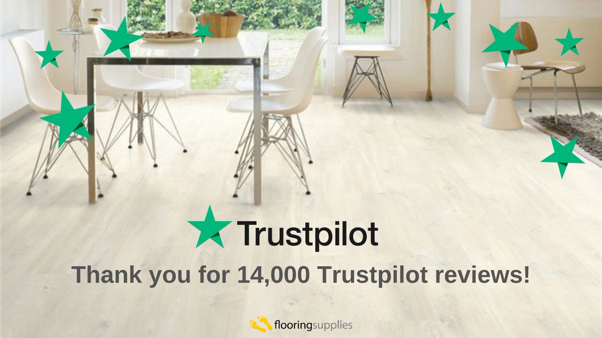 We've had over 14,000 customer reviews on Trustpilot!

We're really grateful for all of our customers - your kind words and feedback have helped us reach another milestone! ⭐
 
Find out why we're rated excellent here: uk.trustpilot.com/review/floorin…

#Trustpilot #TrustpilotUK