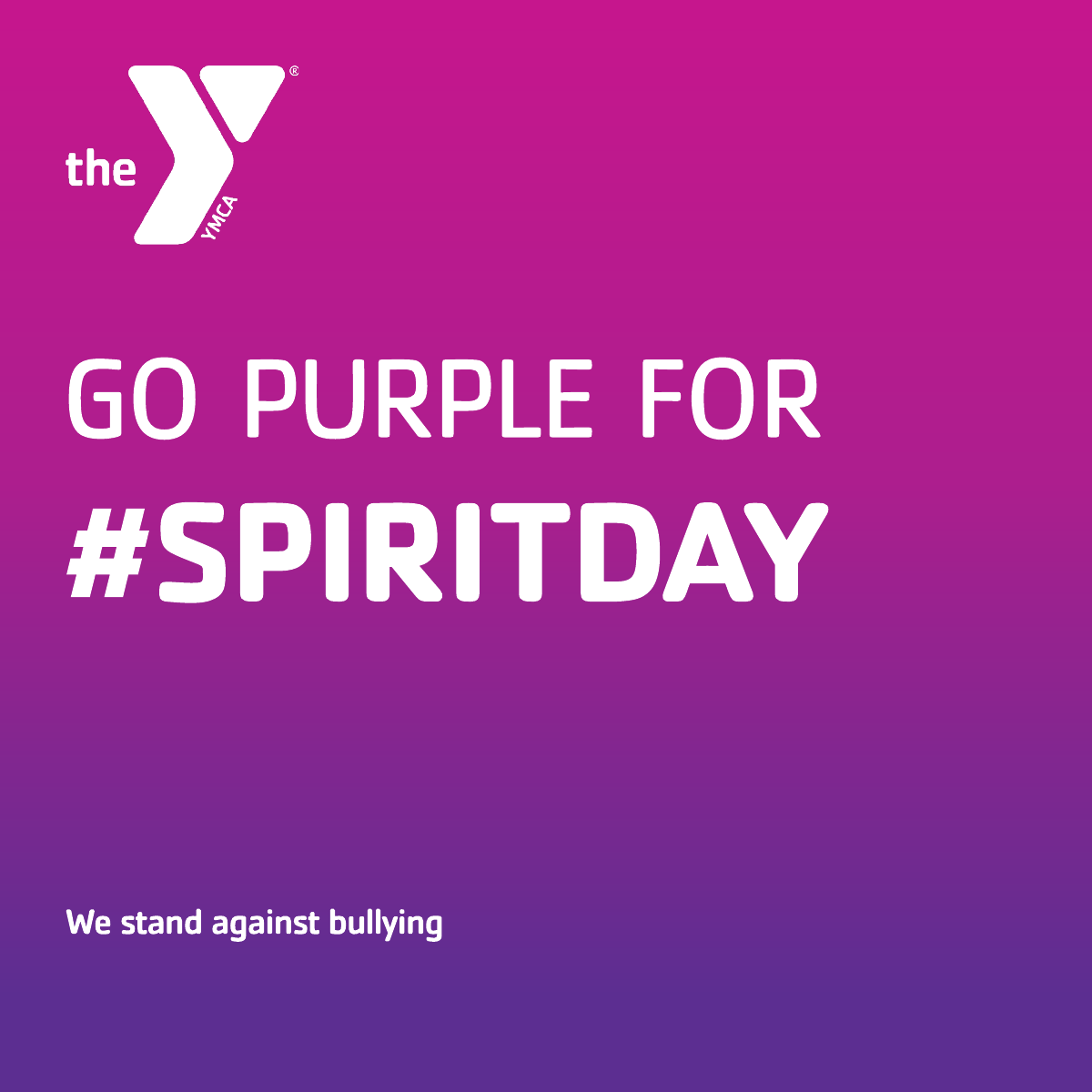 YMCADetroit's tweet photo. On Spirit Day, we wear purple to support the LGBTQ+ youth in our community.
With cyberbullying towards LGBTQ+ youth at an all-time high, we pledge to stand up against bullying.
Visit https://t.co/iDRGhRMOiu to learn more and join the pledge. #MakeEveryDayBetter https://t.co/psj4sYViFB