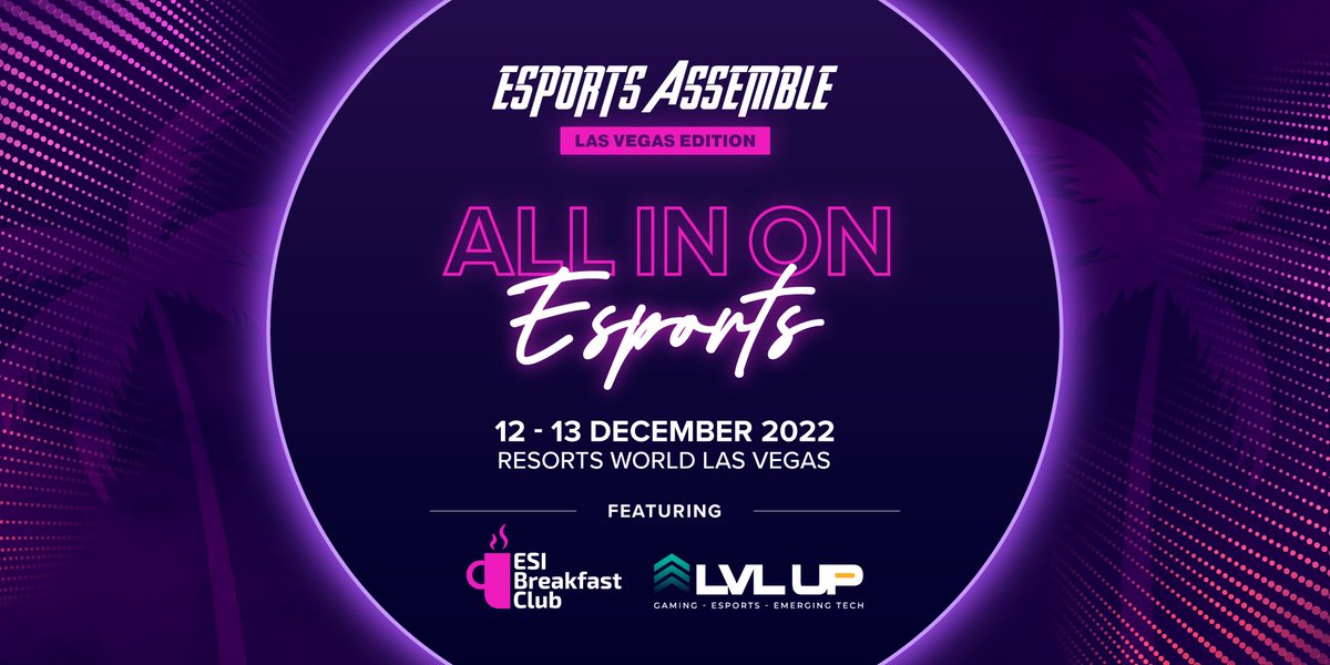 We're going to Vegas, baby!🌴✨ @esportsinsider is proud to partner with @esportsawards and present the #EsportsAssemble: Vegas Edition, featuring a special edition of ESI Breakfast Club and LVL Up: Esports Leadership Breakfast over 12-13 December. 🌃 bit.ly/3MLgqJJ