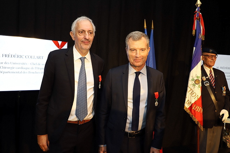 Poulainrobert's tweet photo. 19/10/2022 Marseille   remise des insignes de Chevalier dans l'Ordre National de la Légion d'Honneur à Mr Frédéric Collard Professeur des Universités- service de chirurgie cardiaque de l'hôpital de la Timone  par Mr Christophe Mirmand Préfet de région Provence Alpes Côte d'Azur https://t.co/jU07JNGRmC