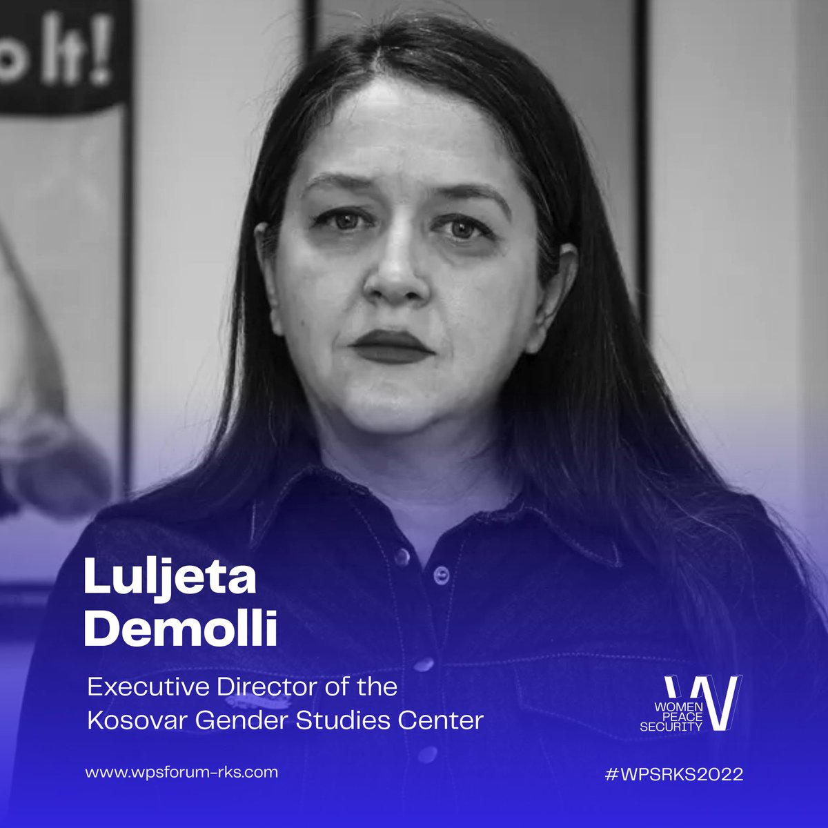 Presidenca_RKS's tweet photo. We will be joined by Luljeta Demolli at this year's #WPSRKS2022, who will be speaking at the panel discussion: The plague of violence against women during wars and the aftermath.

⏰ 22-23 October 2022
👉 https://t.co/NgGIxtvXcS https://t.co/ZTejfVj62q