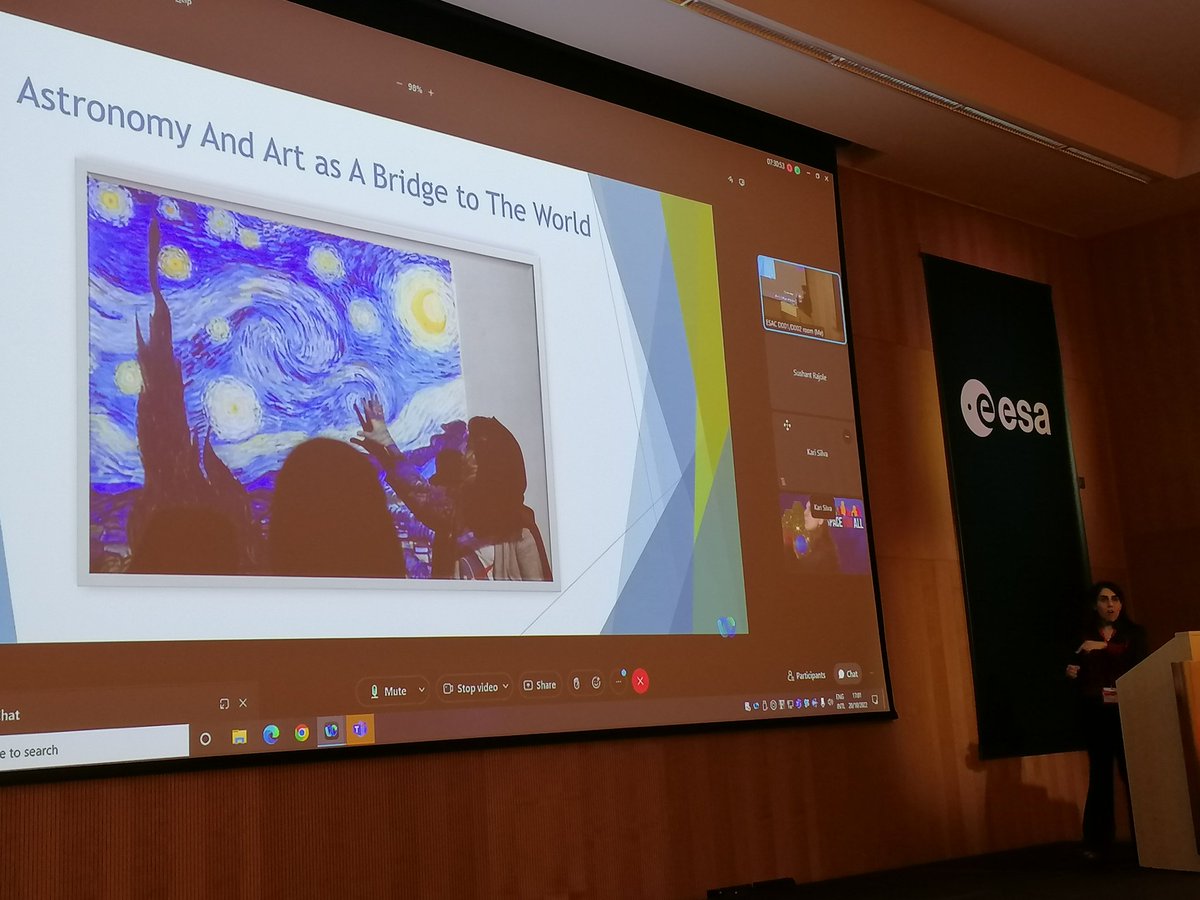 esa_cesar_es's tweet photo. DAY4🌎🌍🌏 teachers worldwide sharing their experiences. Today the Iranian teacher, Shahrzard Mirsoltani #ESA_GTTP2022 
@esa_cesar_es @esa_es @esa @galileoteachers @nuclio_pt @IAC_Astrofisica @faulkestel @SchoolsObs @intaespana @Isdefe_ @LaSciL_project #DiSTARS #ESA #ErasmusPlus https://t.co/aqtKmRhai9
