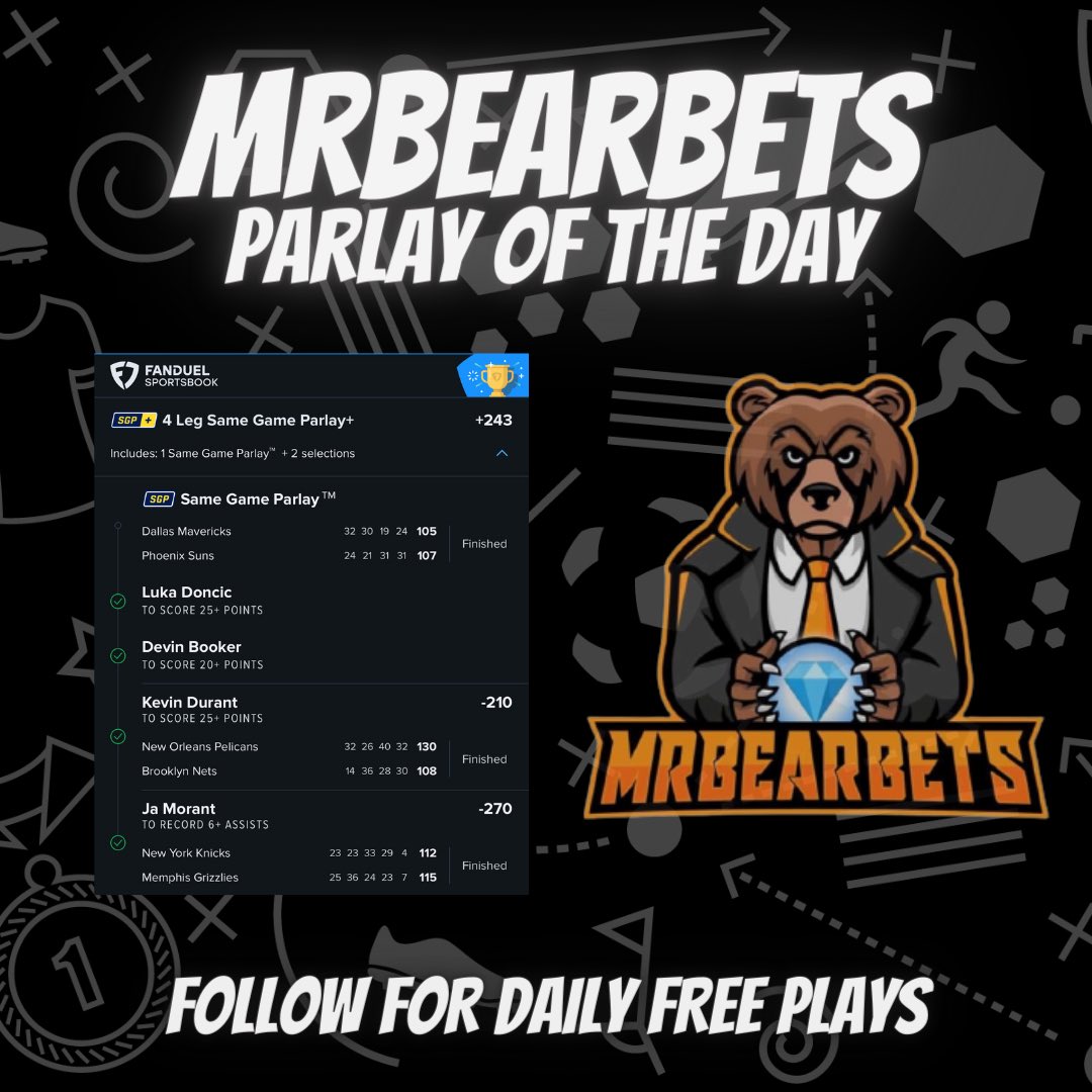 We are in a 5-1 run 🔥 and yesterday we hit a +243 &amp; +775 parlays and today I have a +992 parlay READY for tonight’s games ✅

I will send it to EVERYONE that LIKES and RT this! remember you MUST be following me so I can send it 👊🏼

Let’s have a BIG DAY 🚨

GO GO GO 🔥