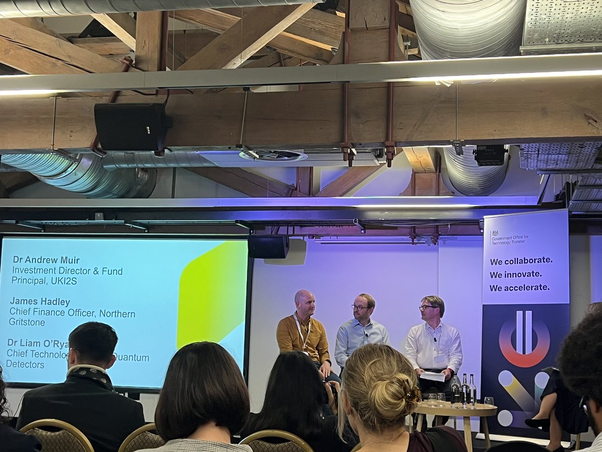 UoC_Med_Innov8's tweet photo. @UKGovGOTT panel discussion with @AndrewMuir1963 JamesHadley of @NorthGritstone & Liam O Ryan of @QDetectors outline the successful paths to fund and growth grounded in experience. #MorethanOneWay #MentorNewInnovation https://t.co/mbdTyp0b6Z