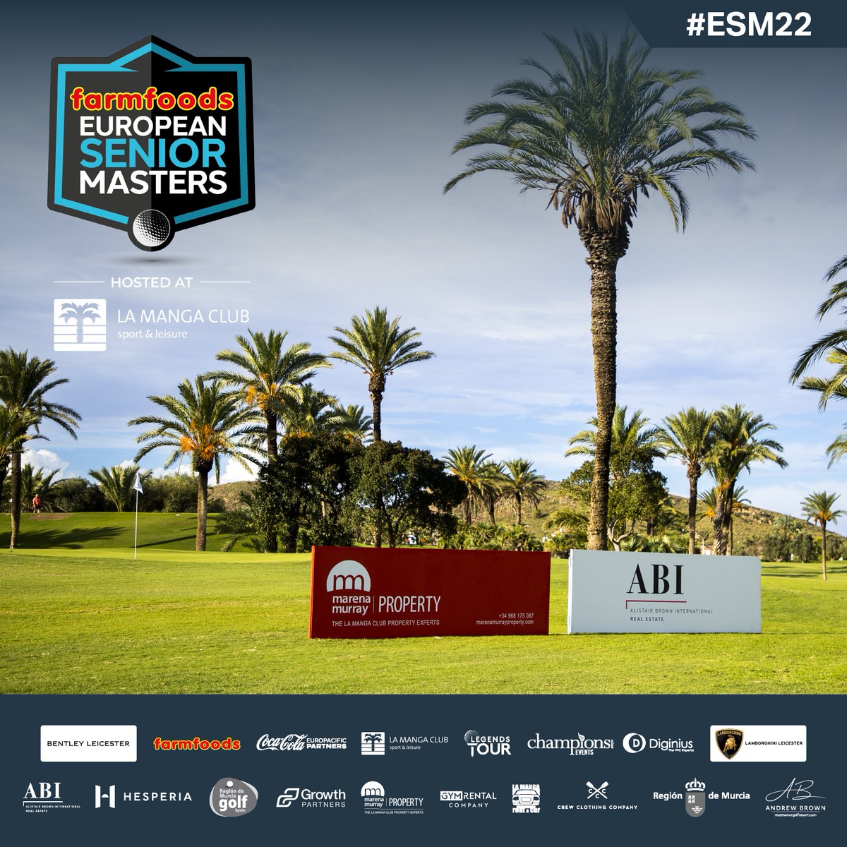 ESMastersGolf's tweet photo. See below more of our wonderful sponsor boards that were dotted around the @LaMangaClub South Course 👌
@euLegendsTour @DiginiusLTD @LaMangaRentaCar @MarenaLMC @abi_realestate @CocaCola #costacalidameansgolf @VisitMurcia #itrem #ESM22 https://t.co/HKfg1svncd