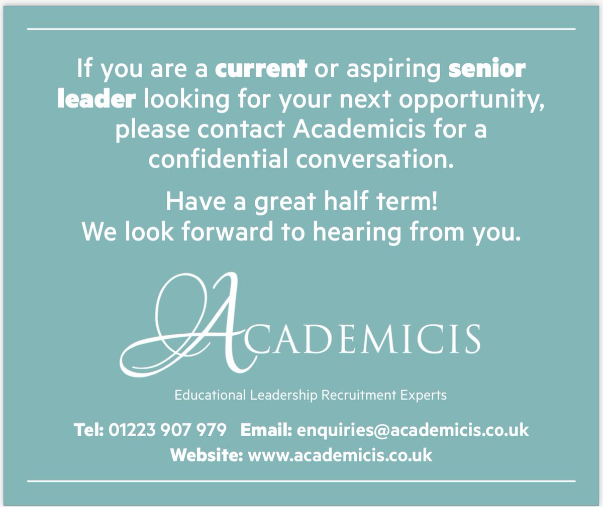 Academicis's tweet photo. https://t.co/1hANMYPvLZ #Academicis #education #Covid19 #school #educationrecruitment #DeputyHeadteacher #Head #Headteacher @Headteacherchat https://t.co/IBFj0guFGn