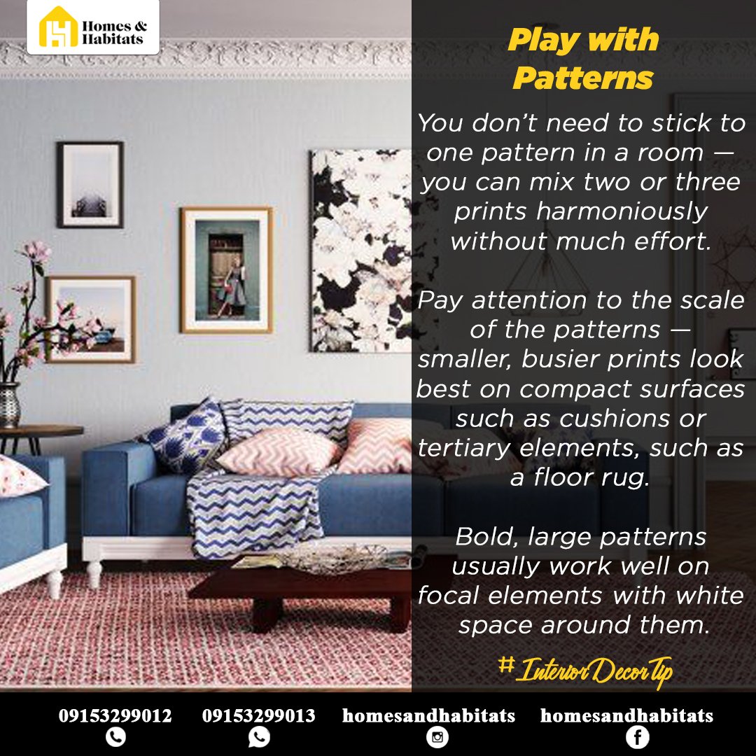 Homesandhabitat's tweet photo. There is hardly a thing like colour riot when it comes to interior designs. It is a type of design called memphis 😁 mixing and matching different patterns is allowed.
#interiordecor #interiordecortips #designs #thursday #homesandhabitats #interior https://t.co/tOp68Iesmo