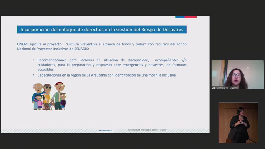 Senapred's tweet photo. ONEMI expuso sobre la incorporación del enfoque de derecho en la Gestión del Riesgo de Desastres, en el contexto de la jornada "Sordera y Situaciones de Emergencia: Presente y Futuro", de la Fundación Canaria Personas con Sordera, #FUNCASOR de Las Palmas de Gran Canarias. https://t.co/ldevEGhNmv
