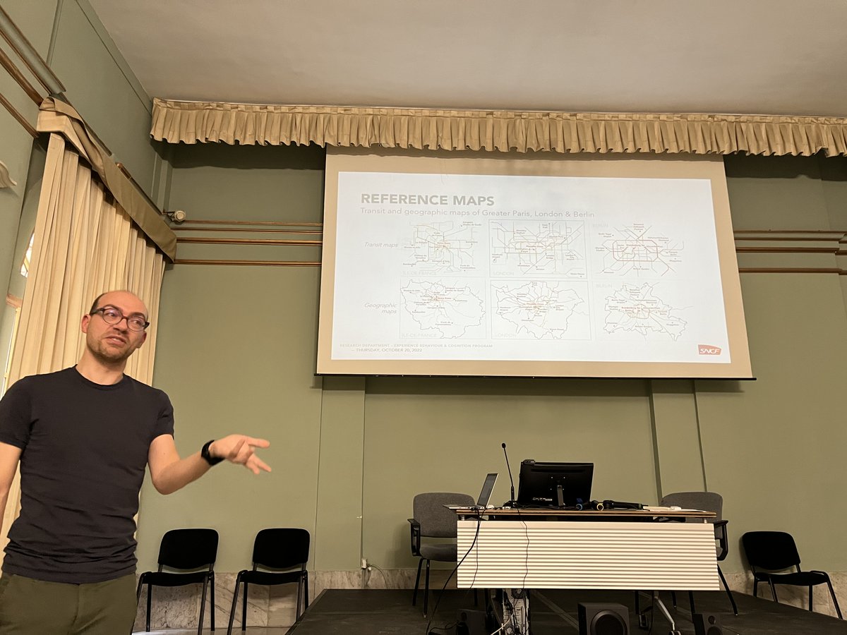 transitmapsympo's tweet photo. Merci @SimoneMorgagni for the fascinating scientific discussion on the impact that schematic maps have on mental representations of a city by its inhabitants. https://t.co/SXV0ds7Pye