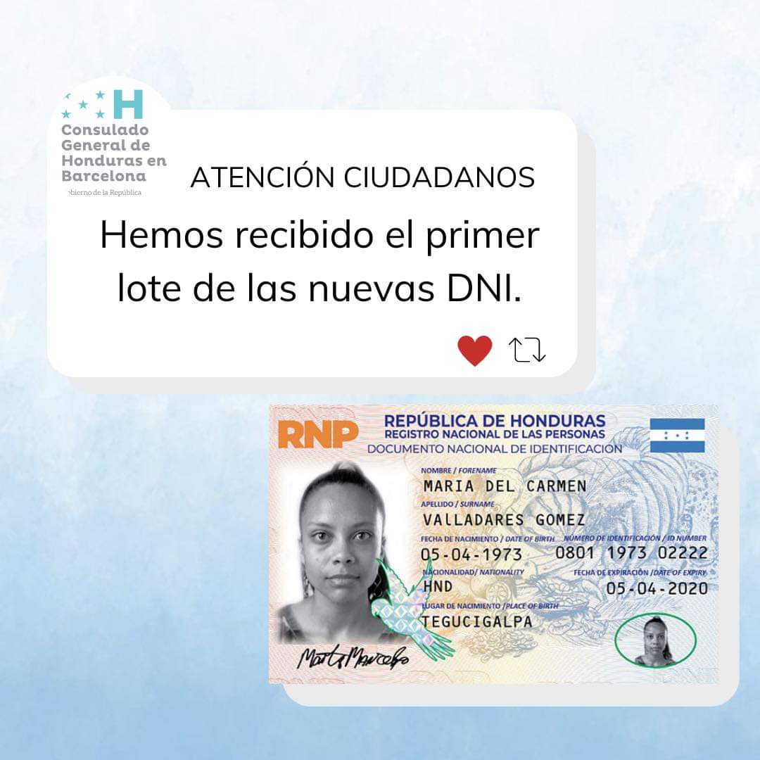 Entrega de las primeras identidades en 6002 Barcelona.
Estamos haciendo historia, por primera vez los hondureños tienen acceso a su identidad en el extranjero<3 
#HondureñosenBCN