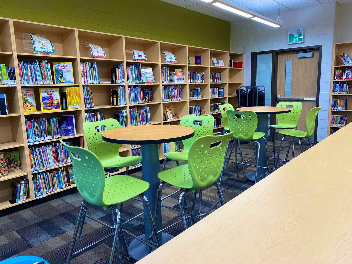 BrigidLibrary's tweet photo. Our new seating finally arrived! I hope our grade 8s feel a little higher in these chairs to get ready for high school! https://t.co/gFApeP1q97