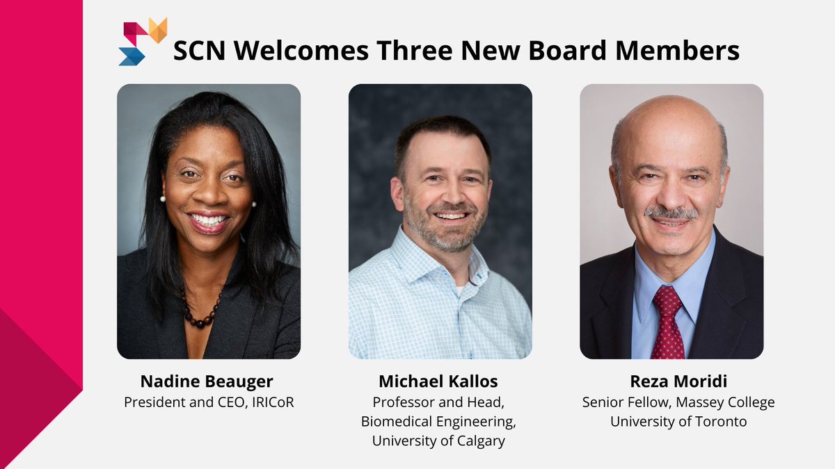StemCellNetwork's tweet photo. SCN is honoured to announce the appointments of Nadine Beauger, Michael Kallos and Reza Moridi to its Board of Directors. https://t.co/0WPNZWN9UW 
@nadine_beauger @kallosm @rezamoridi
@IRICoR_ https://t.co/NX5IYoan05