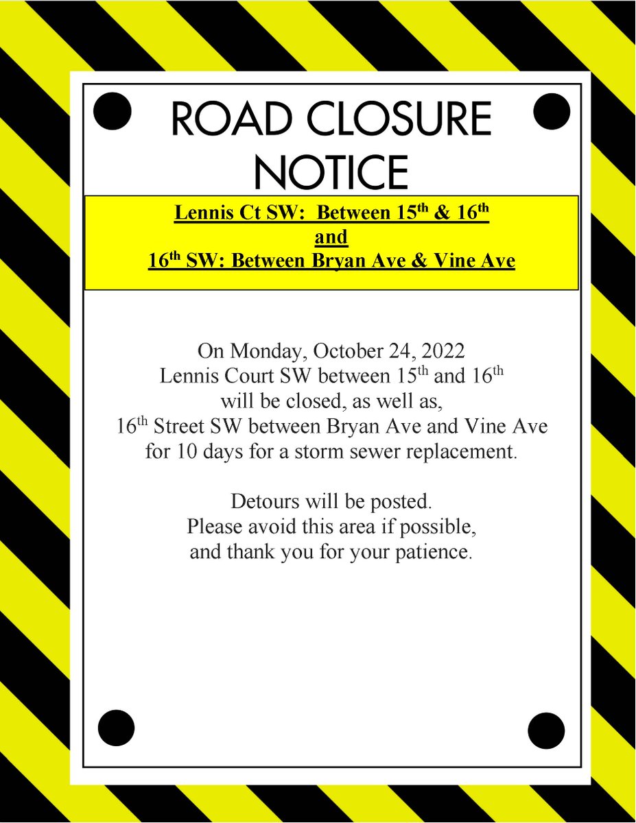 Road Closure Notice