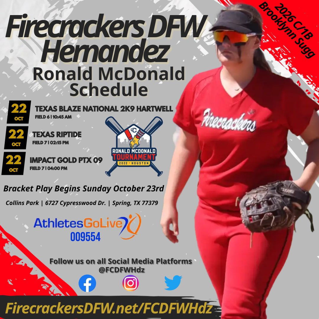 FCDFWMtz16s's tweet photo. We are at the @TCSFastpitch Ronald McDonald Tournament this weekend! Looking forward to facing some tough competition! #AllGas #FCDFWHdz @AGLSoftball @AthletesGoLive @Los_Stuff @ExtraInningSB https://t.co/1IEOI7as5x