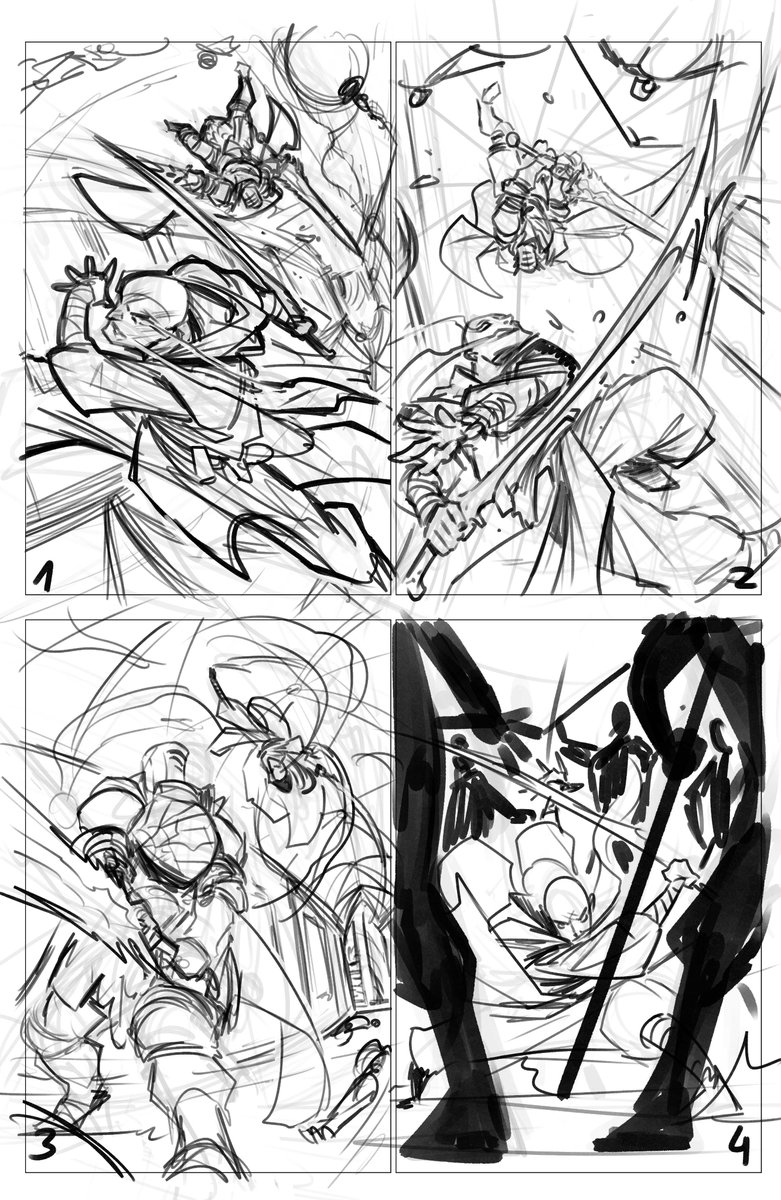 Pues esto es lo que ha salido del directito de hoy. Cuatro ideas para la escena del prólogo de El Camino de los Reyes: "Matar"
Espero que se entienda, que mis bocetos son guarrísimos!
Abajo tenéis una encuestita para decirme cuál os gusta o comentad!
#Cosmere #StormlightArchive