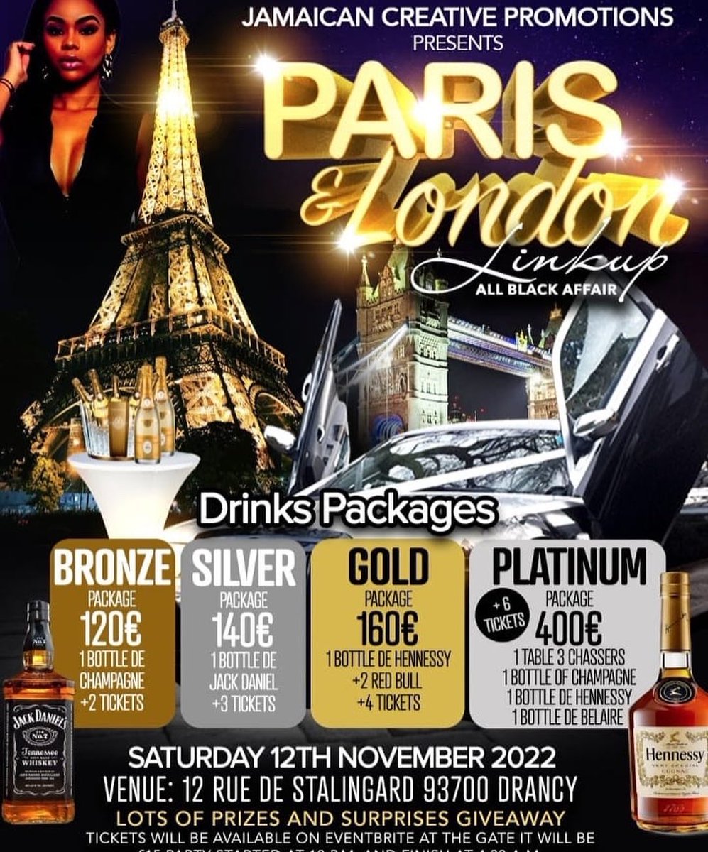 DarwinSubionic's tweet image. PARIS &amp;amp; LONDON Link Up ‼️
All Black Affair 🖤

Saturday November 12th • Drancy 93 

🎟️ purchase tickets on eventbrite.fr 

#Party #Paris #London #Jamaica #Dancehall #Subionic